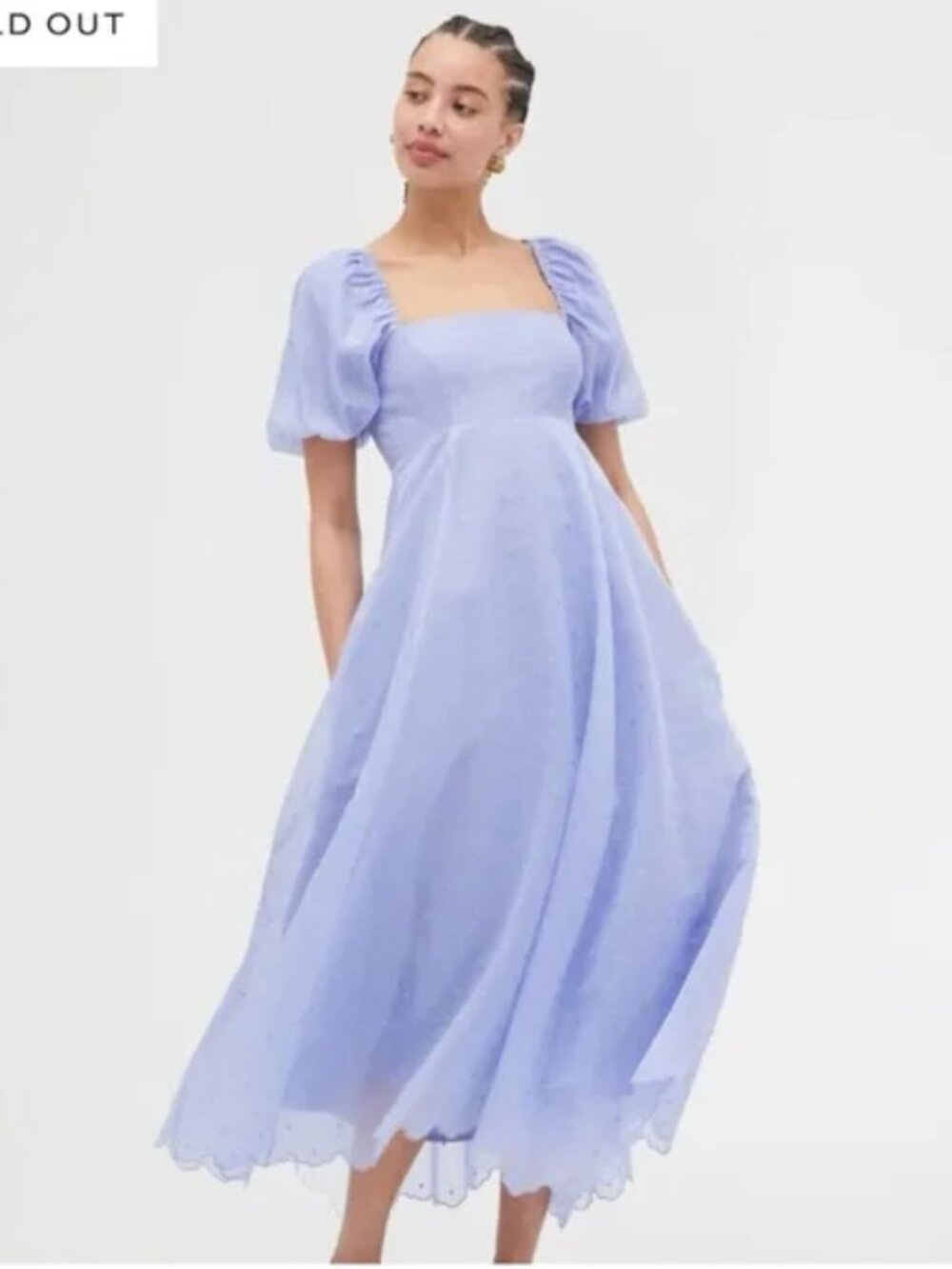 Hill House The Matilda Dress in Hyacinth Organza Dot Size Small